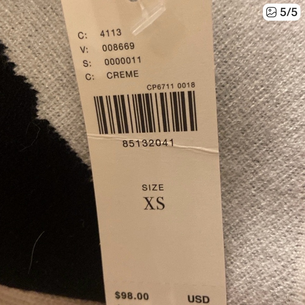 Anthropologie Maeve Gray and Blue Floral Turtleneck Sweater - Picture 3 of 3